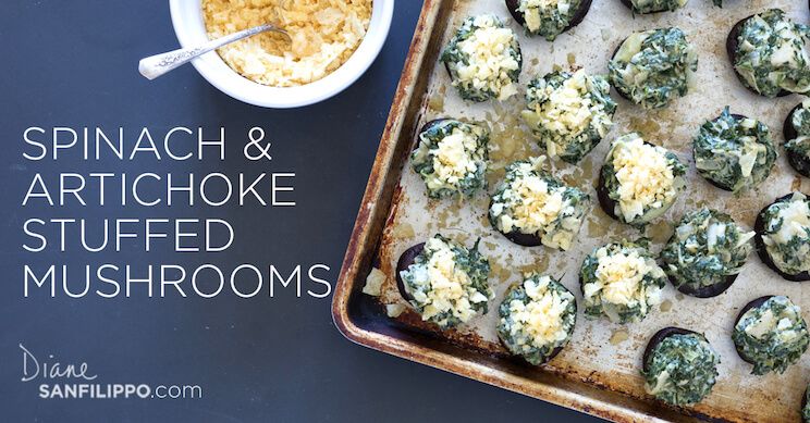 spinach and artichoke stuffed mushrooms