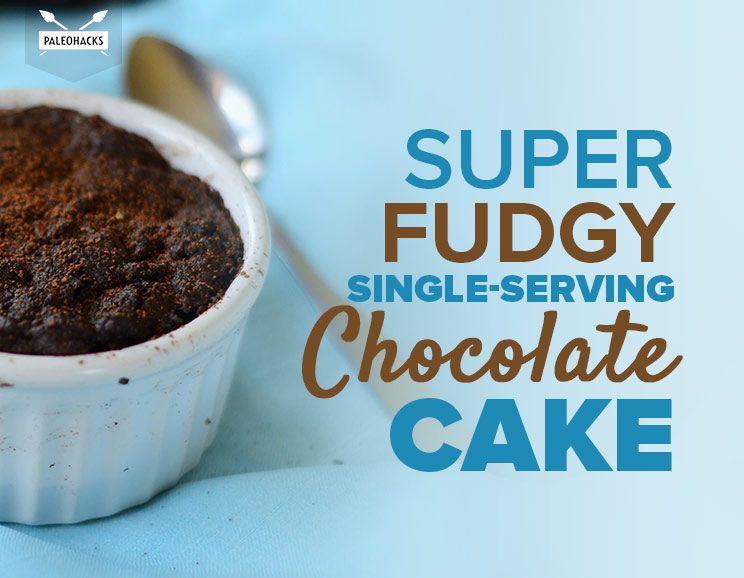 single serving chocolate cake title card