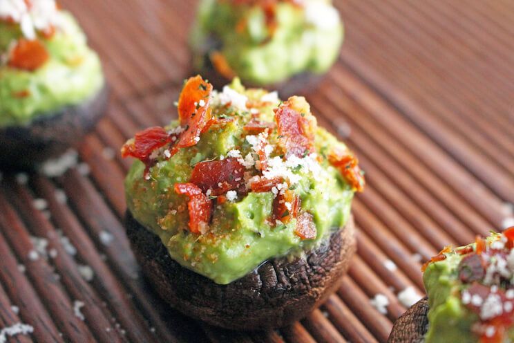 avocado stuffed mushrooms