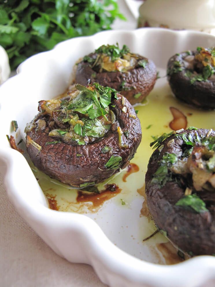 garlic and herb stuffed mushrooms