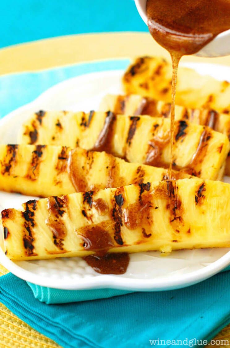 grilled pineapple honey drizzle