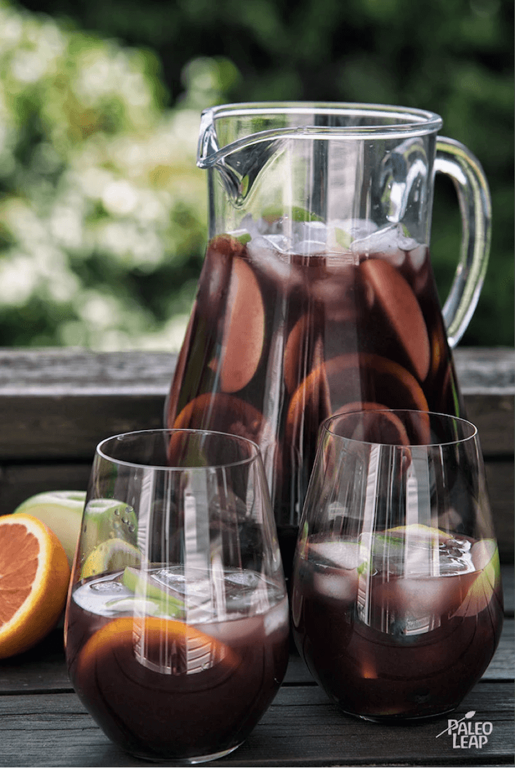 pitcher of traditional sangria