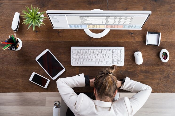 woman napping at desk