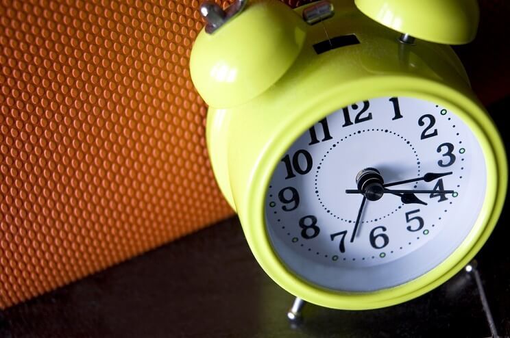 retro yellow alarm clock