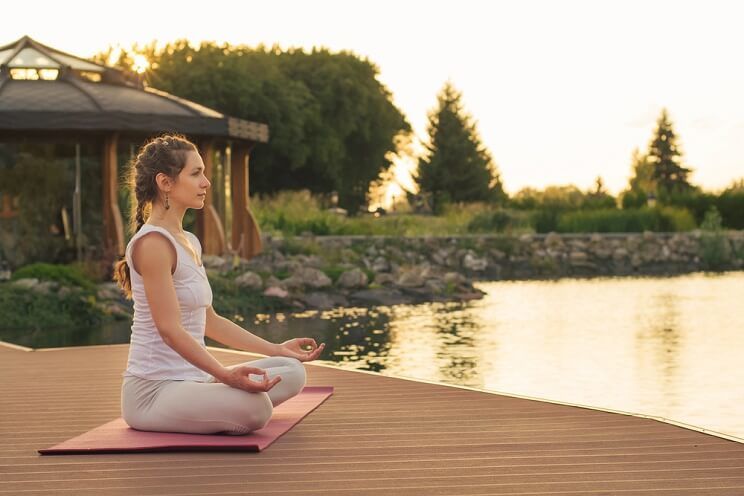 meditating girl