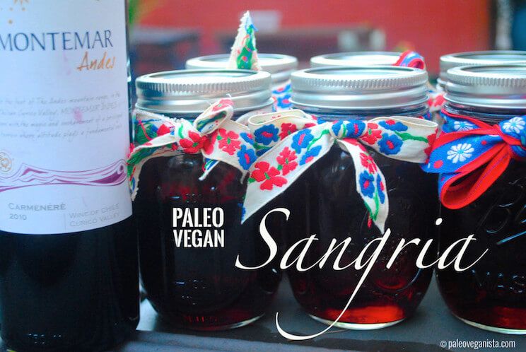 Paleo vegan sangria with stevia