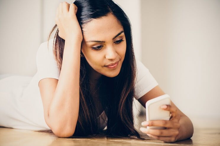 girl on phone