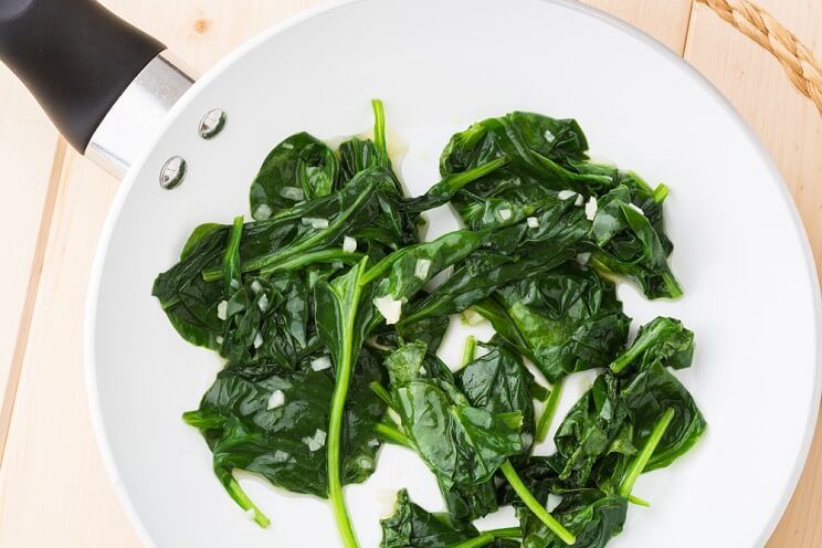 cooked spinach