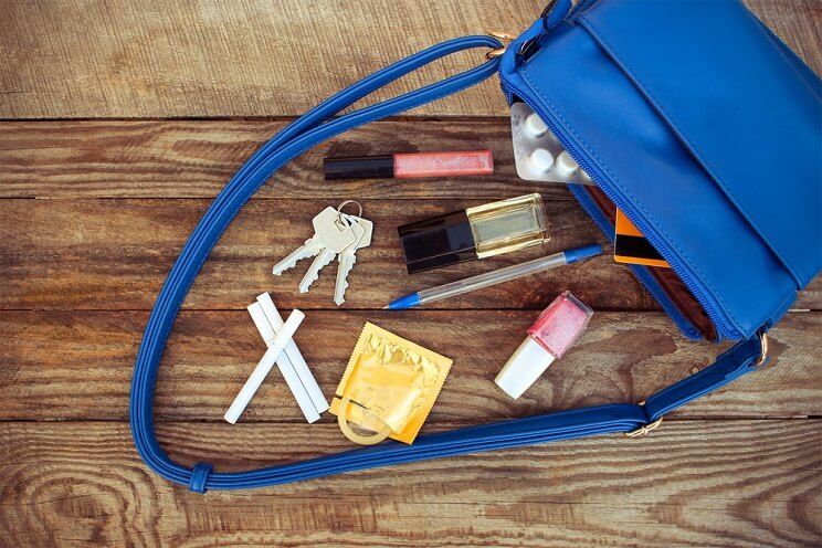 condoms in a purse