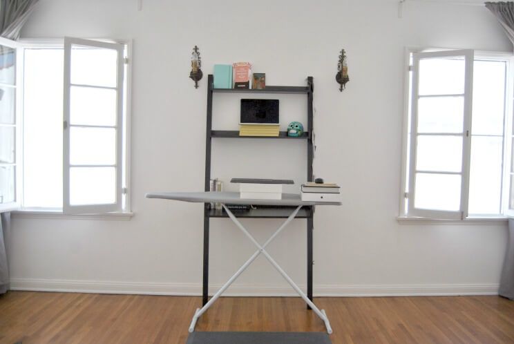 standing desk workspace