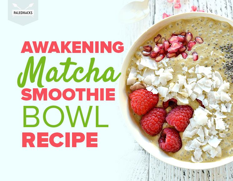 matcha smoothie bowl recipe title card