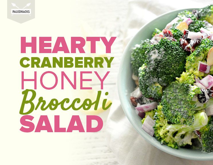 cranberry honey broccoli salad title card