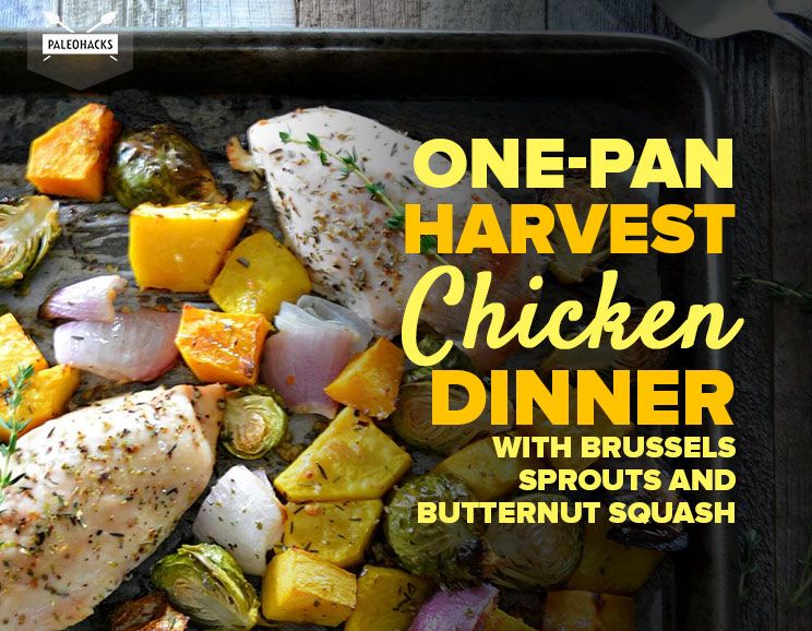 one pan harvest chicken dinner title card