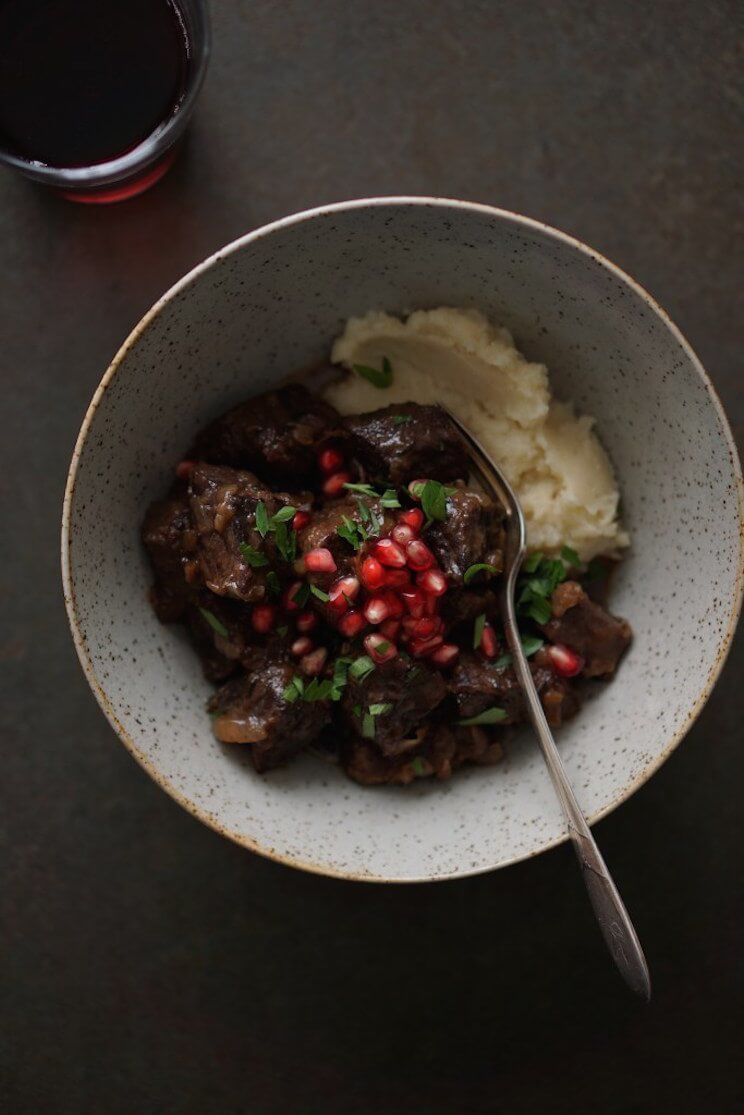 beef stew with pomegranates