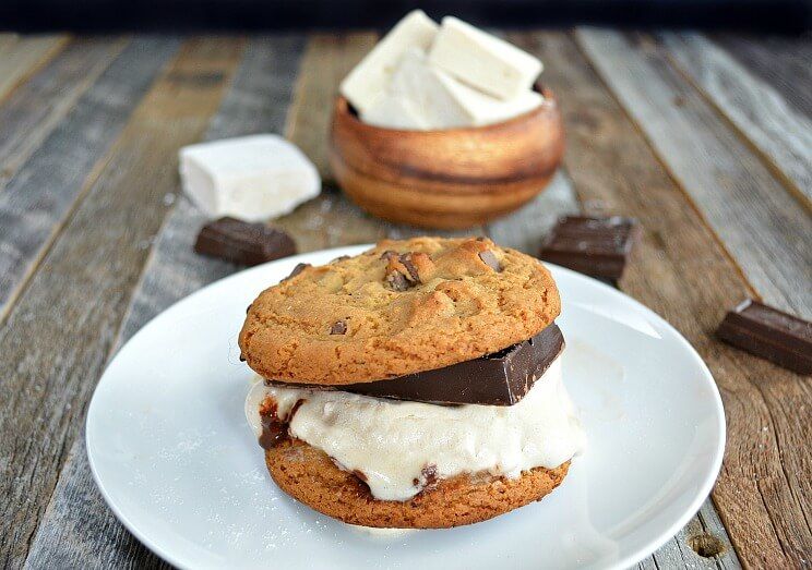 chocolate chip s'more sandwiches