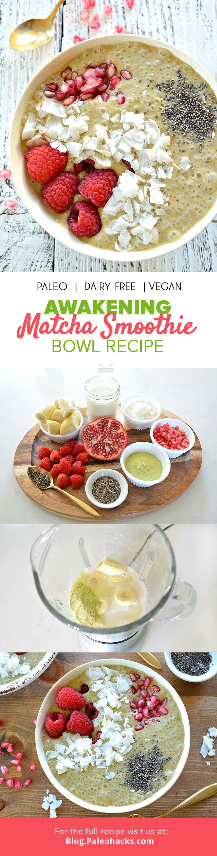 matcha smoothie bowl pin