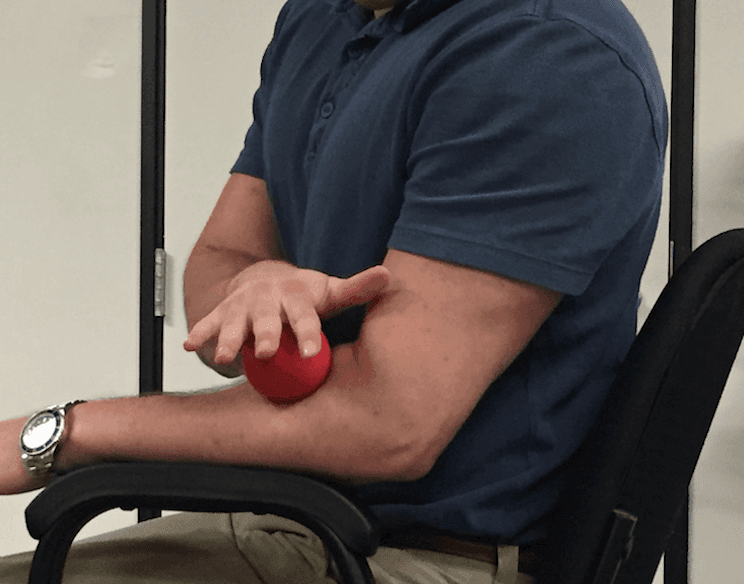 wrist extensors ball rollout exercise