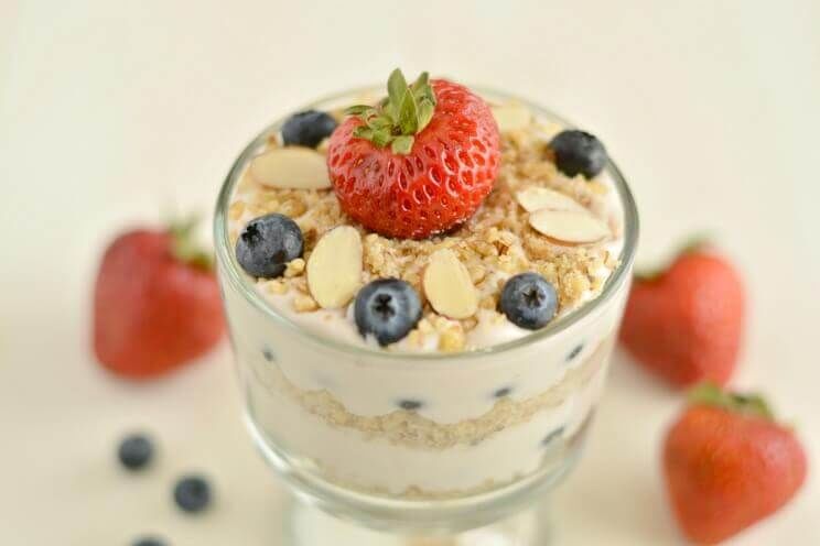 coconut parfait with fruit