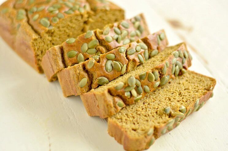 sliced pumpkin cornbread