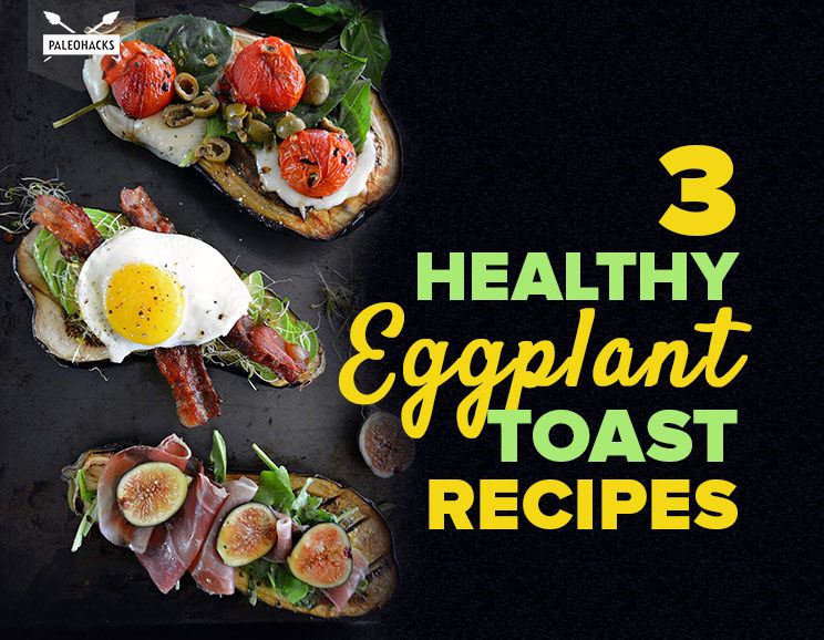 3 eggplant toast recipes title card