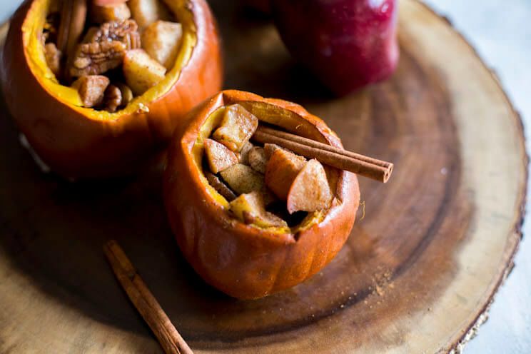 apple stuffed mini pumpkin