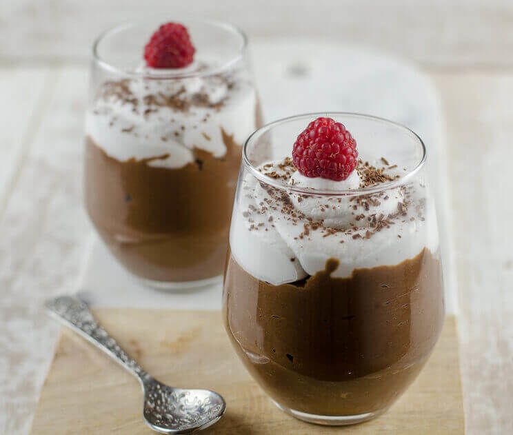 healthy dark chocolate mousse
