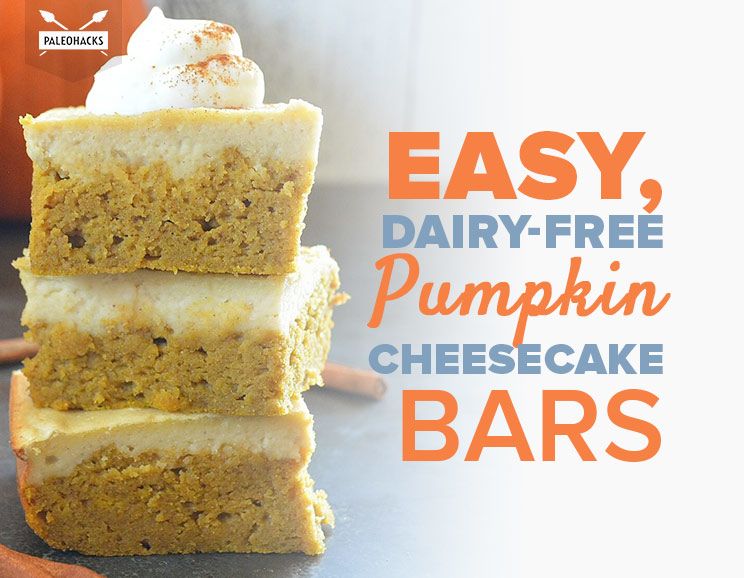 easy dairy-free pumpkin cheesecake bars