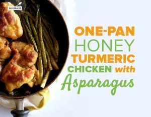 one-pan honey turmeric chicken title card