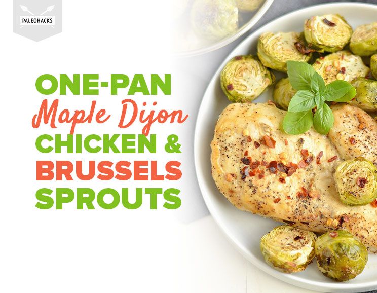 maple dijon chicken & brussels sprouts title card