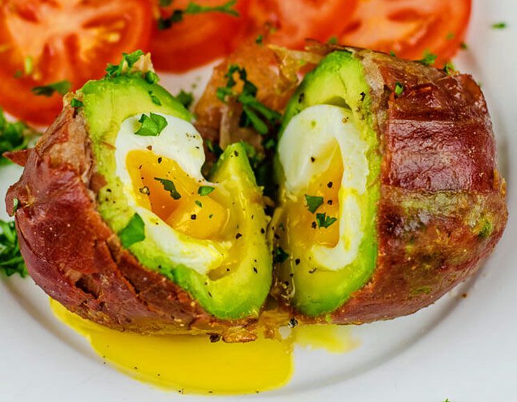 Prosciutto Wrapped Avocado Egg