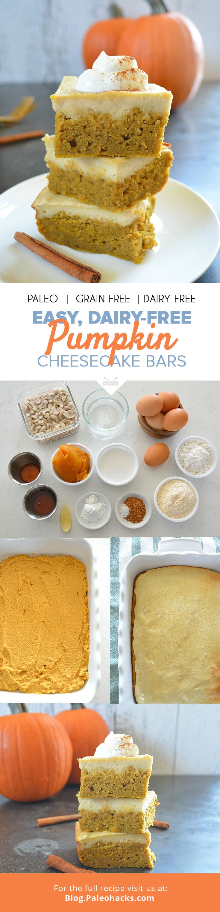 pumpkin cheesecake bars pin