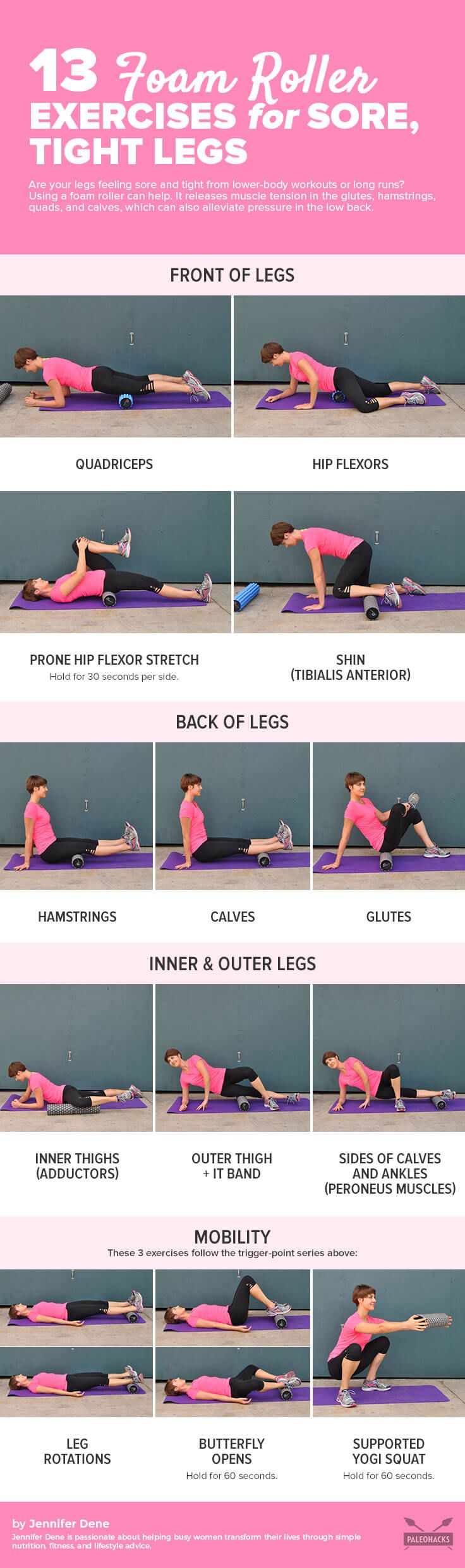 13 Foam Roller Exercises For Sore Tight Legs