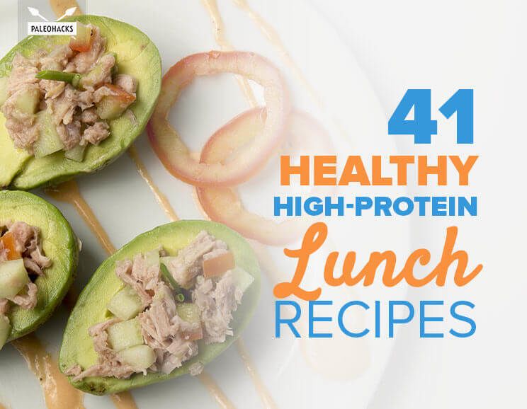 41 healthy high protein lunch recipes title card