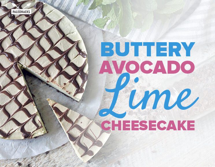 buttery avocado lime cheesecake title card