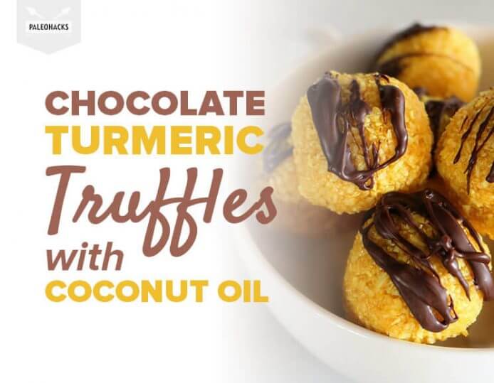 NoBake Chocolate Turmeric Truffles with Coconut Oil Paleo, Gluten Free