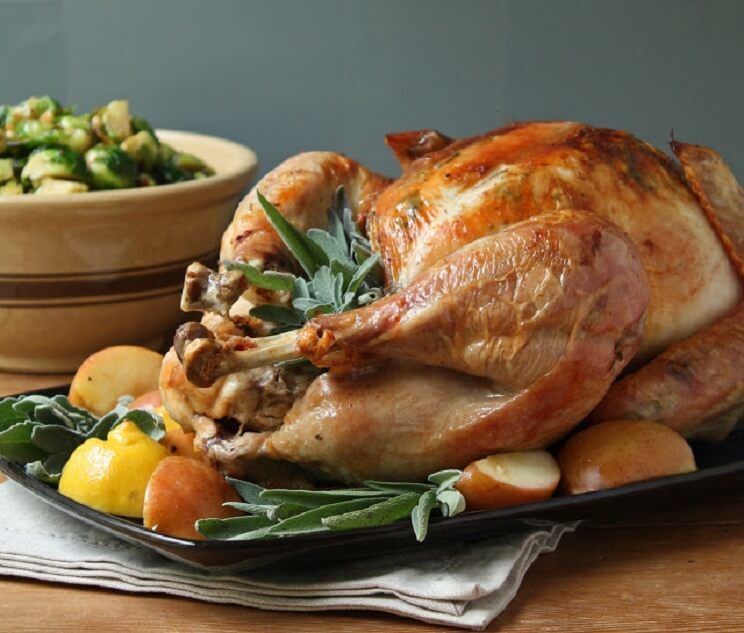 roasted turkey with sage butter