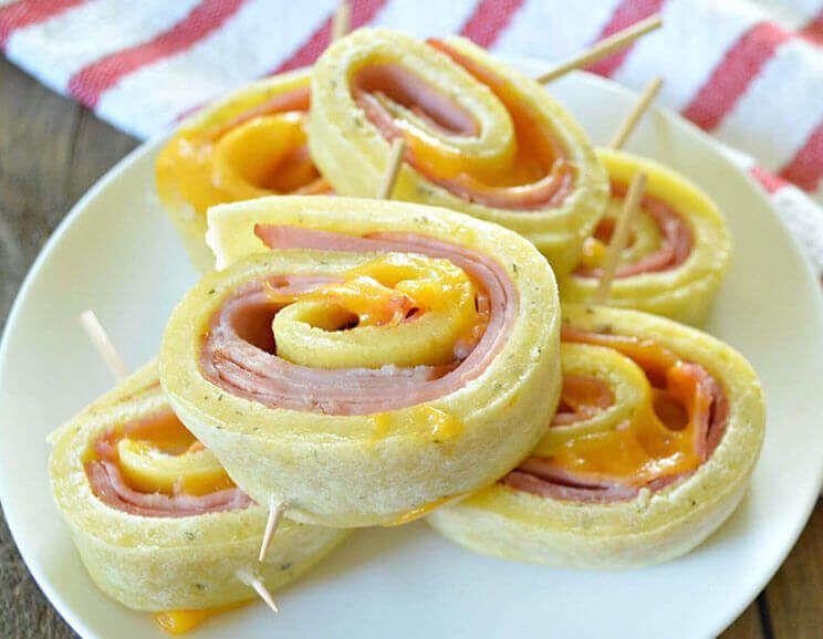 ham and cheese pinwheels