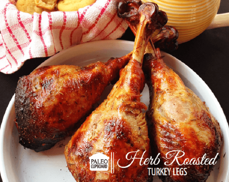 Paleo herb-roasted turkey legs