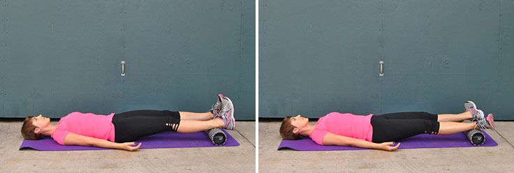 leg rotations foam roller exercises