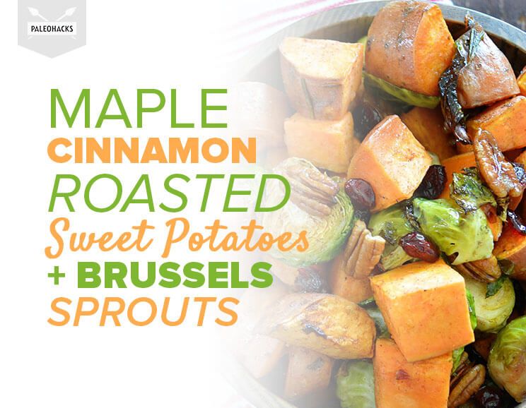 maple cinnamon roasted sweet potatoes title card