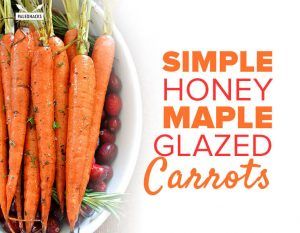 simple honey-glazed maple carrots title card