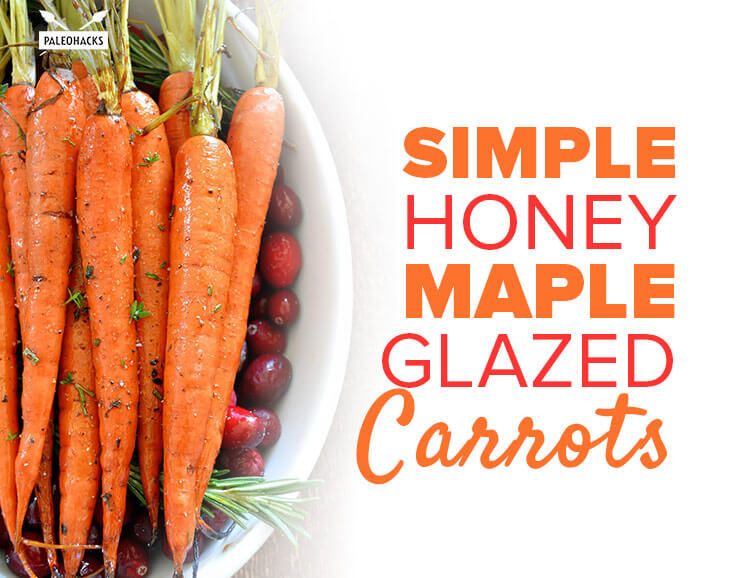 simple honey-glazed maple carrots title card