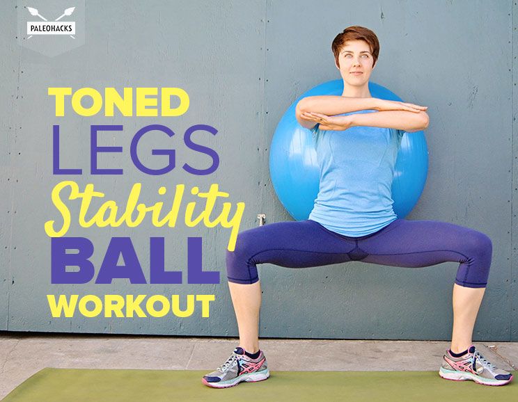 toned legs stability ball workout title card