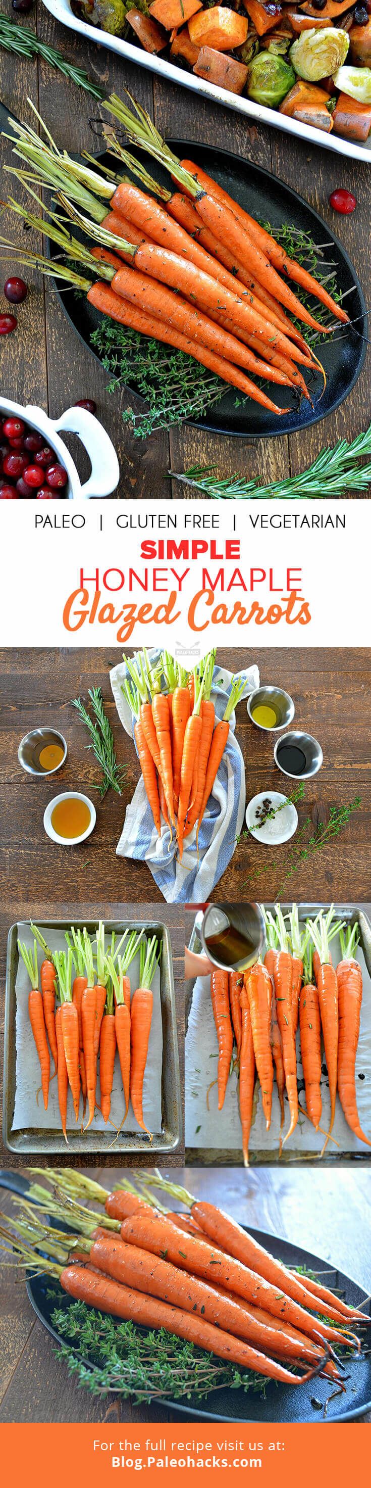 honey maple glazed carrots pin