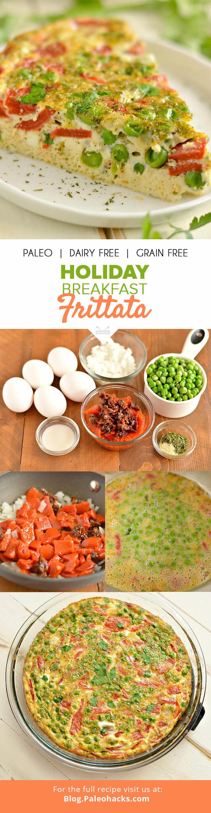 holiday breakfast frittata pin