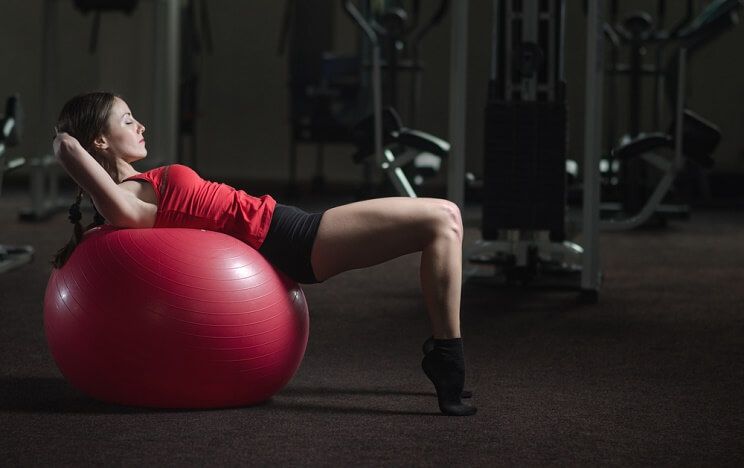 stability ball in a gym
