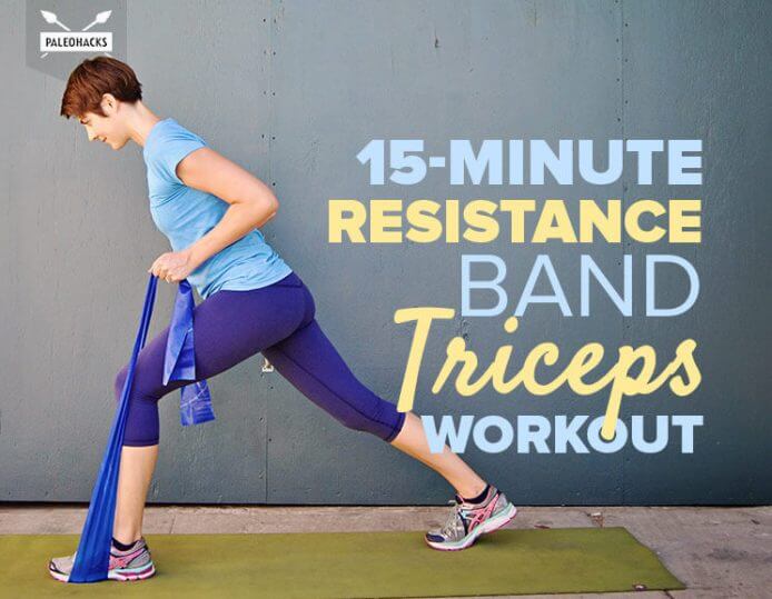 15 Minute Resistance Band Triceps Workout Tone Tighten And Firm