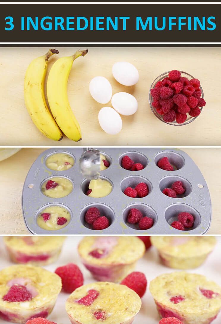 raspberry banana muffins