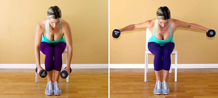 seated dumbbell flyes