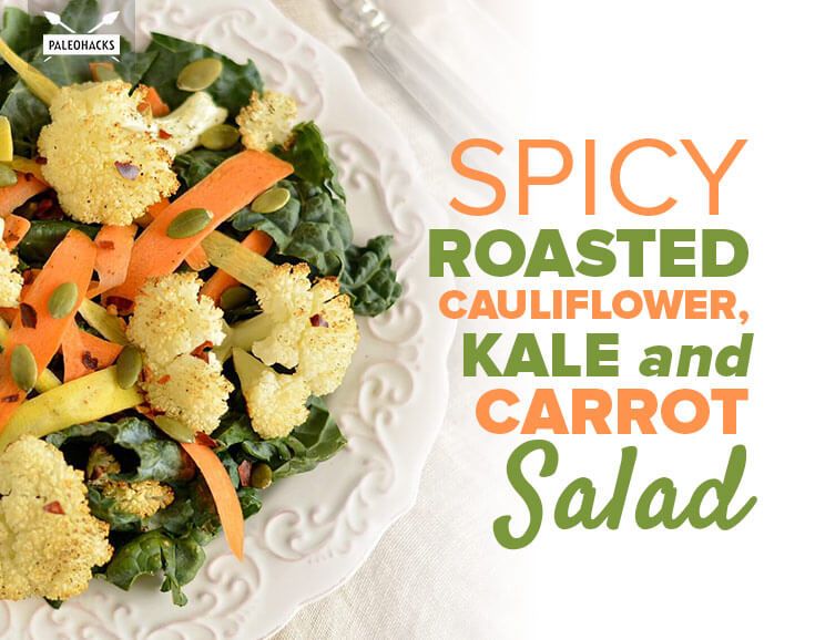 kale and carrot salad title card